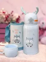 فلاسک کودک دو جداره شاخ گوزنی شاخ دار عروسکی فانتزی - تصویر 3