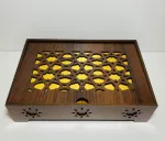 جعبه چوبی مشبک شیک و خاص برای بسته هدیه یلدایی Y118