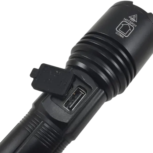 چراغ قوه پلیسی ESdashti Light چراغ قوه پلیسی Esdashti Light Mola 2303 با خروجی USB برای شارژ موبایل و پورت تایپ C برای شارژ سریع