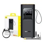 کمپرسور باد شارژی بیسوس مدل SuperMini Pro BS-CG016 مشکی با نمایشگر دیجیتال و طراحی جمعوجور