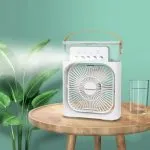 پنکه مه پاش 3 سرعته با قابلیت چرخش 180 درجه و خروجی مه‌پاش ریز
