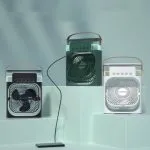 پنکه مه پاش 3 سرعته پرتابل با پورت USB، تایمر خودکار و پد آروماتراپی