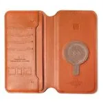 کیف پول چرمی ژوس مدل ZS-PB-037 مجهز به پاوربانک ۱۰۰۰۰ میلیآمپر با شارژ بیسیم مگسیف ۱۵ وات