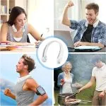 فن گردنی بدون پره مدل X5 تاشو با شارژ USB و سه سطح سرعت