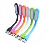 چراغ LED یواسبی مدل Flexible USB Light در حالت خمیده، نور سفید 4500 کلوین برای روشنایی صفحه کلید و کتاب