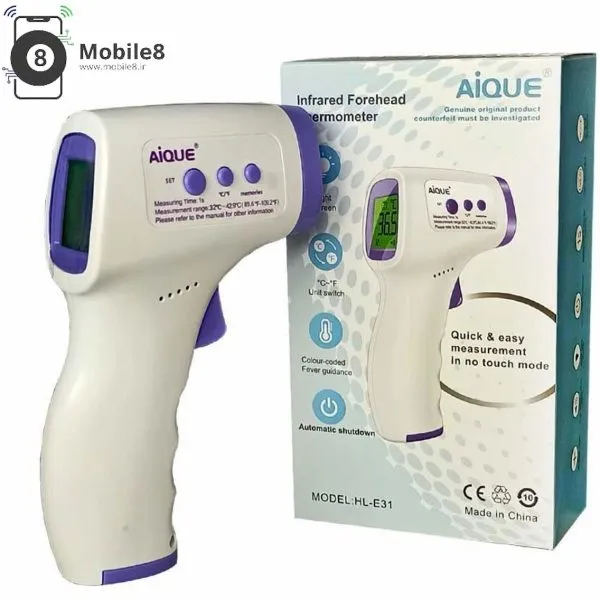 تب‌سنج لیزری دیجیتال آکورا AiQURA مدل AD801 با نمایشگر LED