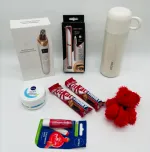 باکس ولنتاین زنانه V186 با هاردباکس، پوشال تزئینی و رز قرمز معطر