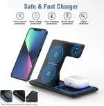 شارژر وایرلس 3 در 1 تاشو (Wireless Charging Station) - تصویر 2