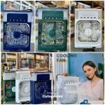 جلوه نورپردازی هفت رنگ RGB پنکه مه‌پاش در محیط تاریک به عنوان چراغ خواب